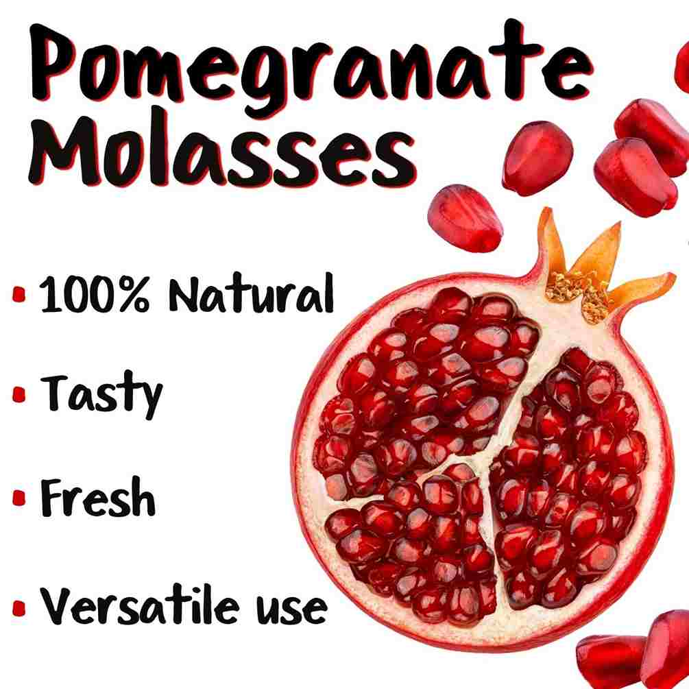 Pure Pomegranate Molasses Syrup – 100% Natural, No Added Sugar, Authentic Turkish Nar Eksisi, 12 oz