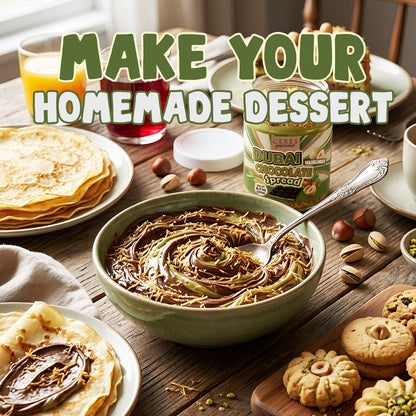 Viral Dubai Chocolate Spread: Pistachio, Hazelnut & Crunchy Kataifi (9.7 oz)