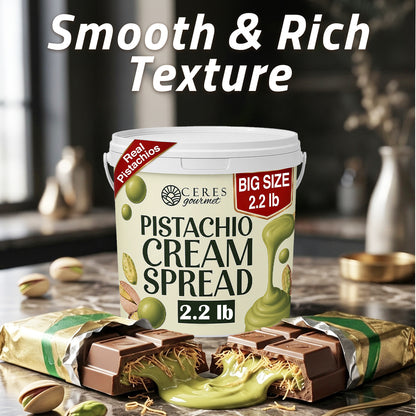 Professional Pistachio Cream for Dubai Chocolate Bars, Brownie and Pancake or Pastry, and Dessert Applications 2.2 lb / 6.6 lb / 11 lb