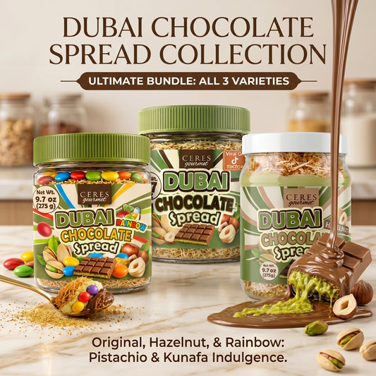 Ceres Gourmet Ultimate Dubai Chocolate Spread Collection (3-Pack)