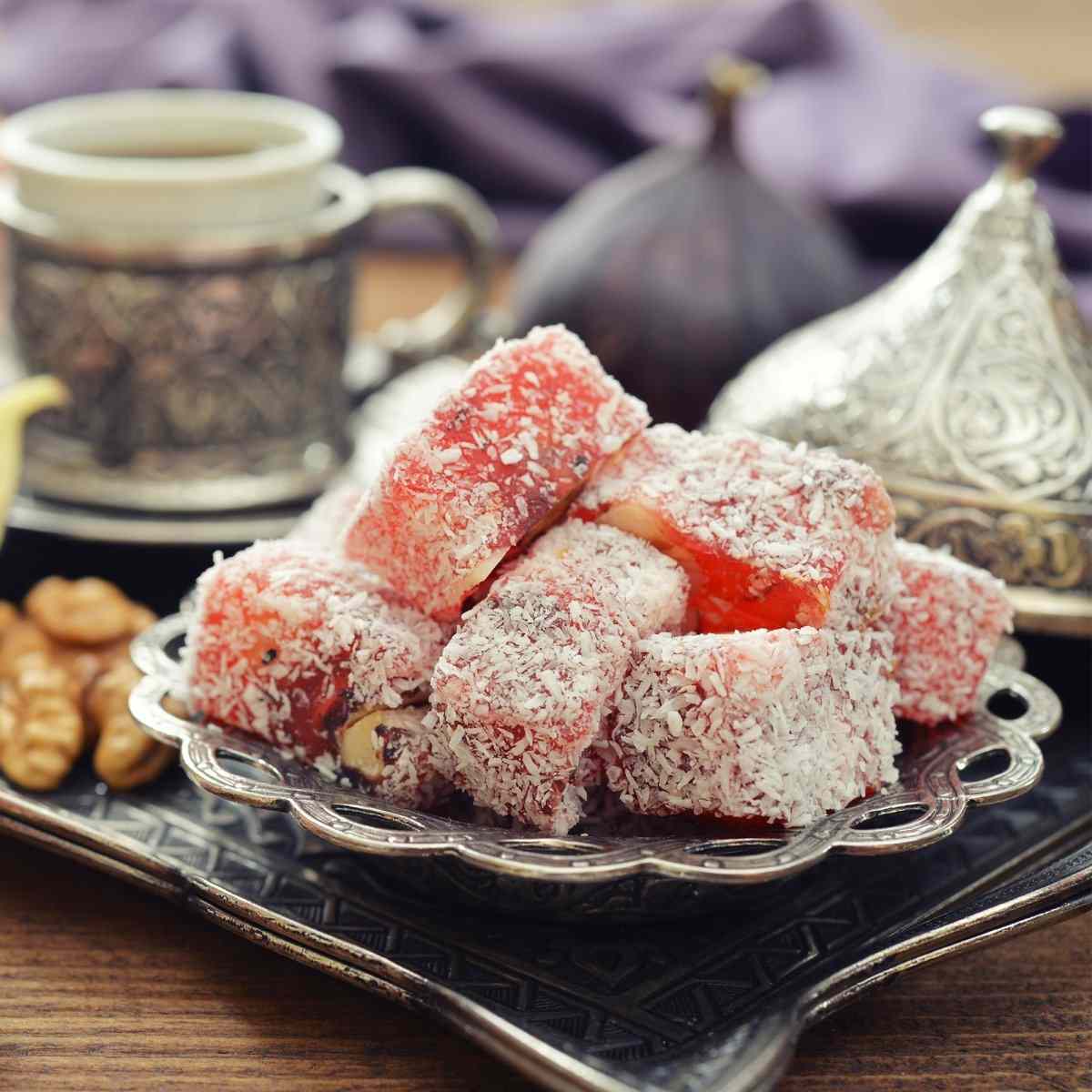 Pomegranate Hazelnut Turkish Delight Bars Lokum 